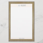 Trendy gouden textuur Logo Briefpapier (Voorkant)