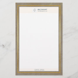 Trendy gouden textuur Logo Briefpapier