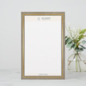 Trendy gouden textuur Logo Briefpapier (Staand voorkant)