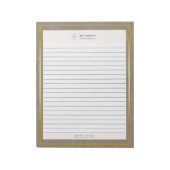 Trendy gouden textuur Logo gevoerd Notitieblok (Linkerzijde)