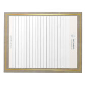 Trendy gouden textuur Logo gevoerd Notitieblok (Voorkant)