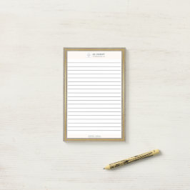 Trendy gouden textuur Logo gevoerd Post-it® Notes