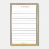 Trendy gouden textuur Logo gevoerd Post-it® Notes (Voorkant)