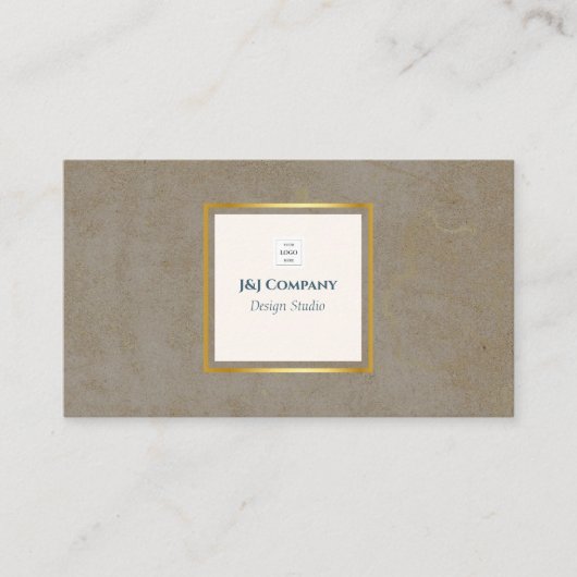 Trendy gouden textuur Logo Visitekaartje (Voorkant)