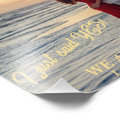 Trendy gouden verlovingsaankondiging paar foto afdruk (Hoek)