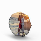 Trendy gouden verlovingsaankondiging paar fotoblokken (Rechts)