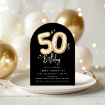 Trendy Gouden Vijftig Ballon 50ste Verjaardagsfees