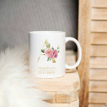 Trendy gouden Waterverf bloemletter A | Monogram Koffiemok<br><div class="desc">Trendy gouden Waterverf bloemletter A | Monogram</div>