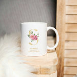 Trendy gouden Waterverf bloemletter S | Monogram Koffiemok<br><div class="desc">Trendy gouden Waterverf bloemletter S | Monogram</div>