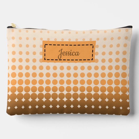 Trendy Gradient Polka Dots Aangepaste naam Etui (Voorkant)