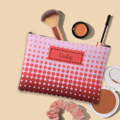 Trendy Gradient Polka Dots Aangepaste naam Etui