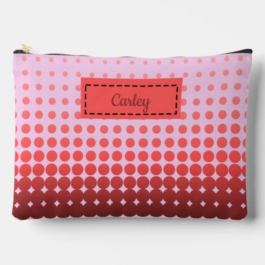Trendy Gradient Polka Dots Aangepaste naam Etui (Voorkant)