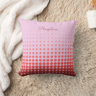 Trendy Gradient Polka Dots Aangepaste naam Kussen