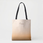 Trendy Gradient Polka Dots Aangepaste naam Tote Bag (Voorkant)