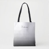 Trendy Gradient Polka Dots Aangepaste naam Tote Bag (Voorkant)