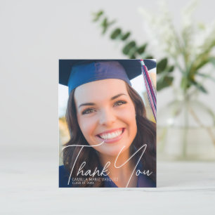 Trendy Gradiëring Foto Bedankt Overlay Briefkaart