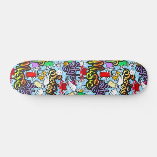 Trendy Graffiti Art Pattern Persoonlijk Skateboard (Horizontaal)
