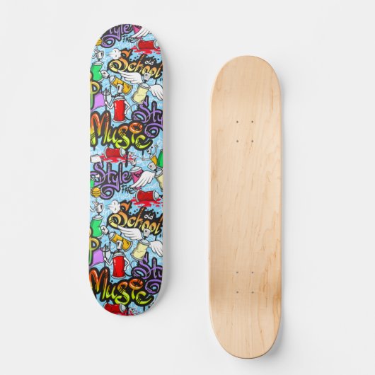 Trendy Graffiti Art Pattern Persoonlijk Skateboard (Voorkant)