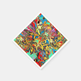 Trendy graffiti kinderfeestje servet