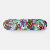 Trendy Graffiti Kunstpatroon Persoonlijk Skateboard (Horizontaal)