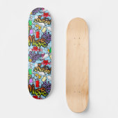 Trendy Graffiti Kunstpatroon Persoonlijk Skateboard (Voorkant)
