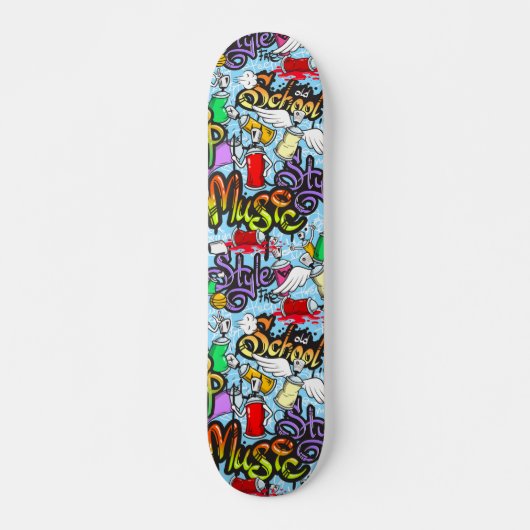 Trendy Graffiti Kunstpatroon Persoonlijk Skateboard (Voorkant)