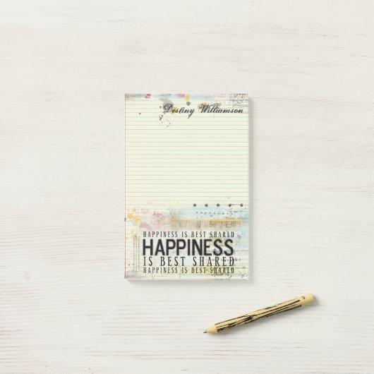 Trendy Graffiti Note Paper High School Geluk (Op bureau)