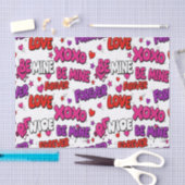 Trendy Graffiti-stripboek "Wees van mij" Typografi Tissuepapier (Craft)