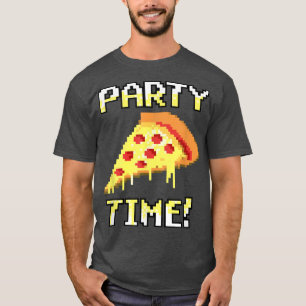 Trendy Grafische Pixelated Pizza Party Time!5634 T-shirt