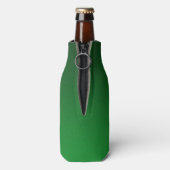 Trendy Grainy Green-Black Vignette Flesjeskoeler (Fles Achterkant)