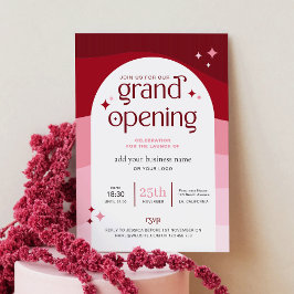 Trendy Grand Opening Arch Minimale Bedrijfs Logo Kaart