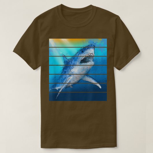 Trendy Graphic Shark Photo Panels T-shirt (Design voorkant)