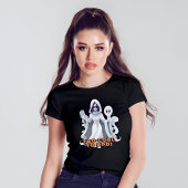 Trendy & Grappig Schattige Ghost Vrouwen Halloween T-shirt