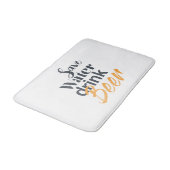 Trendy, grappig, stadsontwerp Save Water Drink Bee Badmat (Gekanteld)