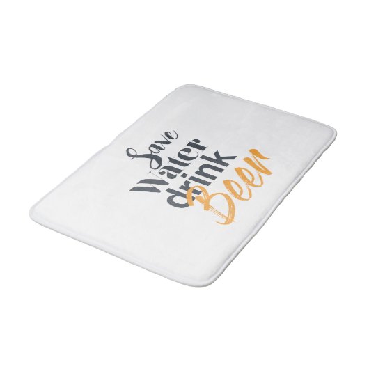 Trendy, grappig, stadsontwerp Save Water Drink Bee Badmat (Gekanteld)