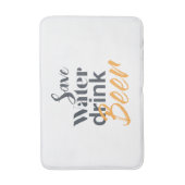 Trendy, grappig, stadsontwerp Save Water Drink Bee Badmat (Voorkant Verticaal)