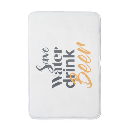 Trendy, grappig, stadsontwerp Save Water Drink Bee Badmat (Voorkant Verticaal)