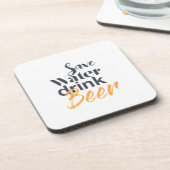 Trendy, grappig, stadsontwerp Save Water Drink Bee Bier Onderzetter (Linkerzijde)