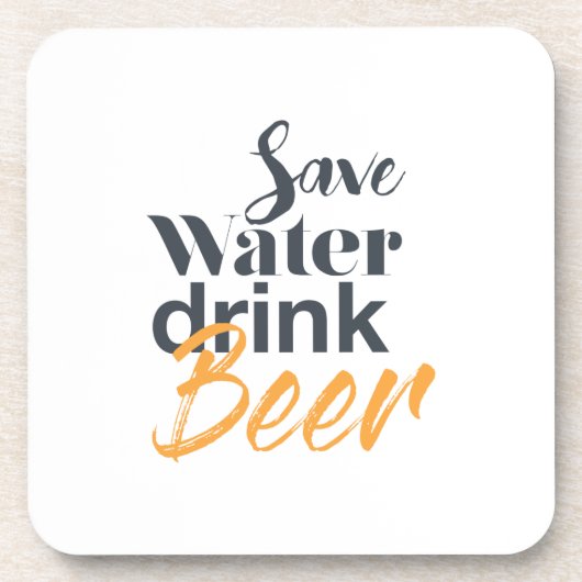 Trendy, grappig, stadsontwerp Save Water Drink Bee Bier Onderzetter (Voorkant)