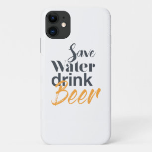 Trendy, grappig, stadsontwerp Save Water Drink Bee Case-Mate iPhone Case