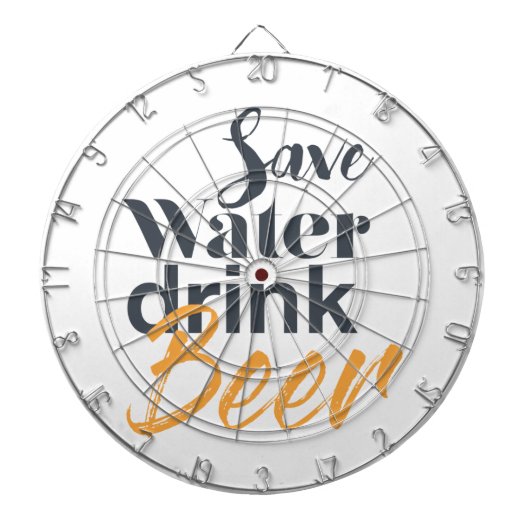 Trendy, grappig, stadsontwerp Save Water Drink Bee Dartbord (Voorkant)
