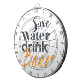 Trendy, grappig, stadsontwerp Save Water Drink Bee Dartbord (Voorkant Rechts)