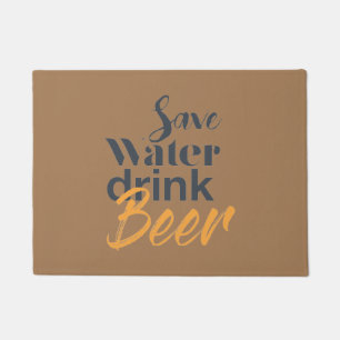 Trendy, grappig, stadsontwerp Save Water Drink Bee Deurmat