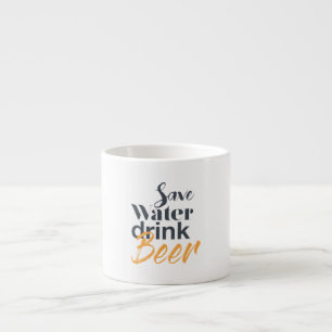 Trendy, grappig, stadsontwerp Save Water Drink Bee Espresso Kop