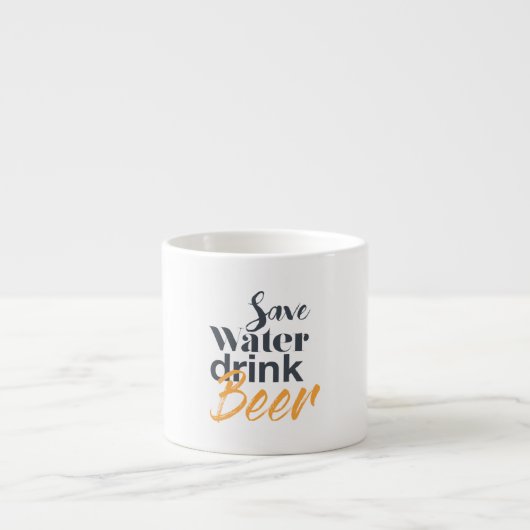 Trendy, grappig, stadsontwerp Save Water Drink Bee Espresso Kop (Voorkant)