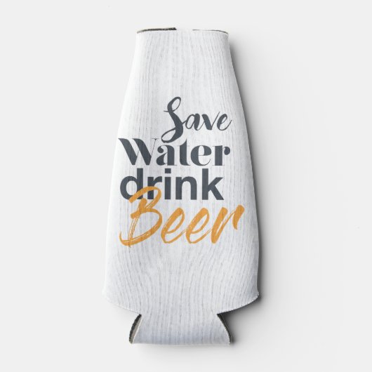 Trendy, grappig, stadsontwerp Save Water Drink Bee Flesjeskoeler (Voorkant)