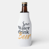 Trendy, grappig, stadsontwerp Save Water Drink Bee Flesjeskoeler (Fles Voorkant)
