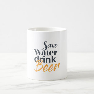 Trendy, grappig, stadsontwerp Save Water Drink Bee Koffiemok