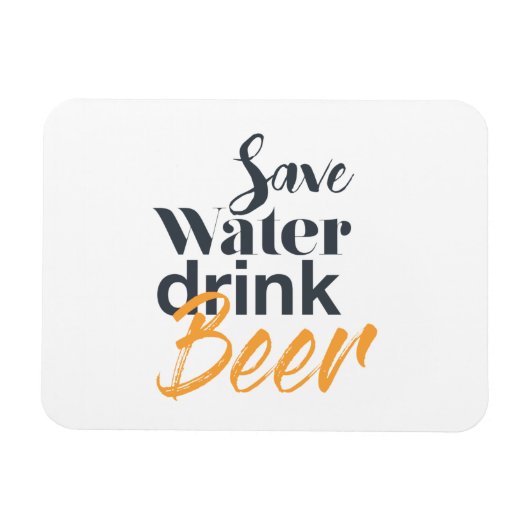 Trendy, grappig, stadsontwerp Save Water Drink Bee Magneet (Horizontaal)
