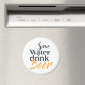 Trendy, grappig, stadsontwerp Save Water Drink Bee Magneet (Insitu (Vaatwasser))